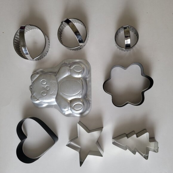 Cookie Cutters Collection Multiple Shapes  One Cake Pan Icing Set Accessories - Picture 4 of 8